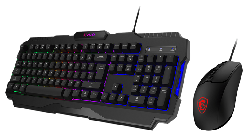 MSI FORGE GK100 COMBO Gaming Keyboard & Mouse Combo. Black