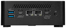 MSI Cubi NUC 1M-001BAU Cubi NUC Barebone Mini PC. Black, Core 7 150U/Up to DDR5/2*M.2/2*HDMI/2*TBT/2*LAN/Wifi6/Card Reader/Switch Cable/3Y