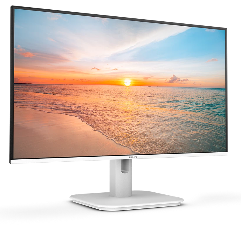 Philips 24E1N1100AW 23.8" (16:9) FHD Monitor. IPS, 1920x1080, 4ms, 100Hz, VGA, HDMI, Speaker, White, 3YR