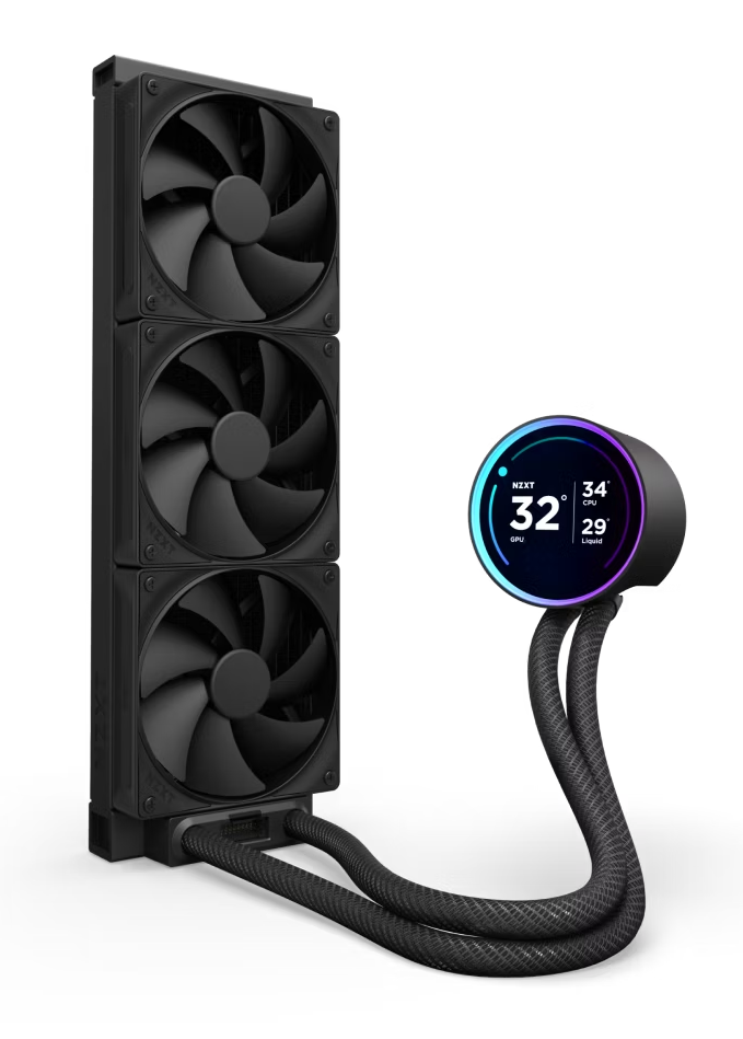 NZXT RL-KN36E-B2 Kraken Elite 360 V2 - 360mm AIO liquid cooler w/ Display and Radiator Fans (Black)