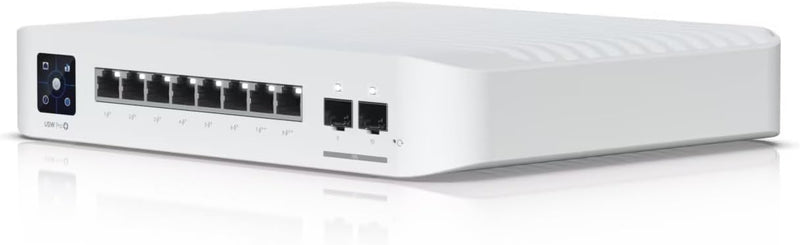 Ubiquiti UniFi Network, Switch, USW-Pro-8-POE, 8-Port, POE 120W, (6) GbE PoE+ Ports, (2) GbE PoE++ Ports, (2) 10G SFP+ Ports, Layer 3, Wall Mount