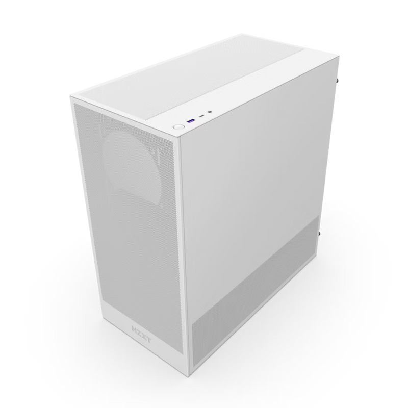 NZXT CC-H52FW-01 H5 FLOW 2024 ATX MID TOWER CASE. 2*120mm Case Fans included, White