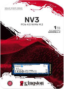 Kingston SNV3S/1000G NV3 1TB M.2 NVMe PCIe Gen4 SSD. Up to 6,000MB/s read, 4,000MB/s write