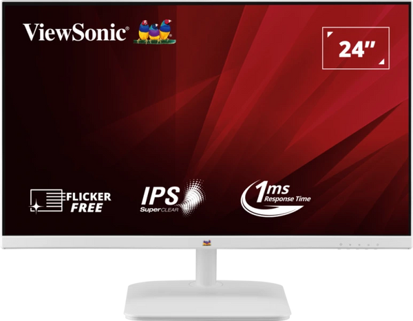 ViewSonic VA2432-H-W 24” 1080p IPS Monitor with Frameless Design. White