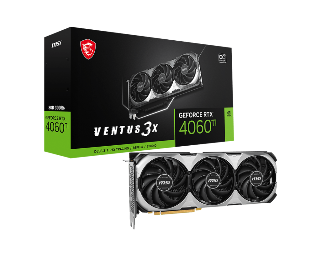 MSI GeForce RTX 4060 Ti VENTUS 3X 8G OC Gaming Graphics Card