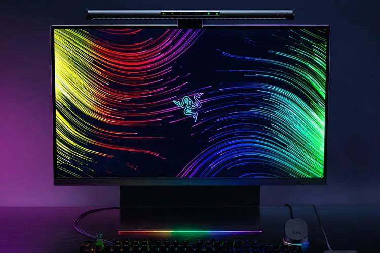 Razer RZ43-05040100-R3EJ Aether Monitor Light Bar – RGB LED Light Bar for Gamer Rooms – EU/UK/AUS/NZ/JP Packaging