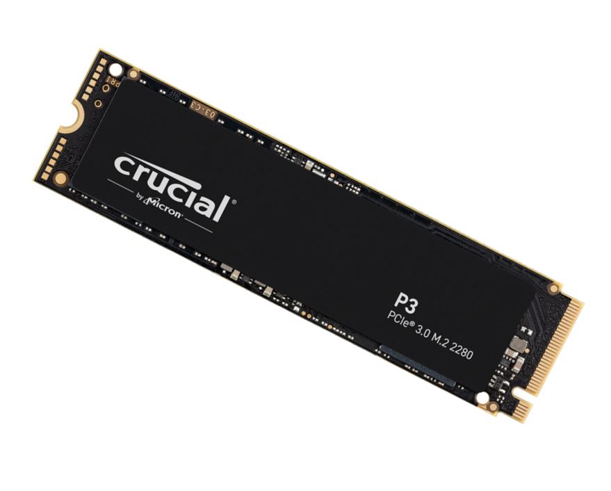 Crucial CT500P3SSD8 P3 500GB PCIE Gen3 NVMe M.2 SSD.  3500/1900 MB/s R/W