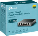 TP-Link TL-SG105MPE 5-Port Gigabit Easy Smart Switch with 4-Port PoE+