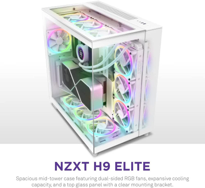 NZXT CM-H91EW-01H9 ELITE EDITION ATX MID TOWER CASE. ALL WHITE