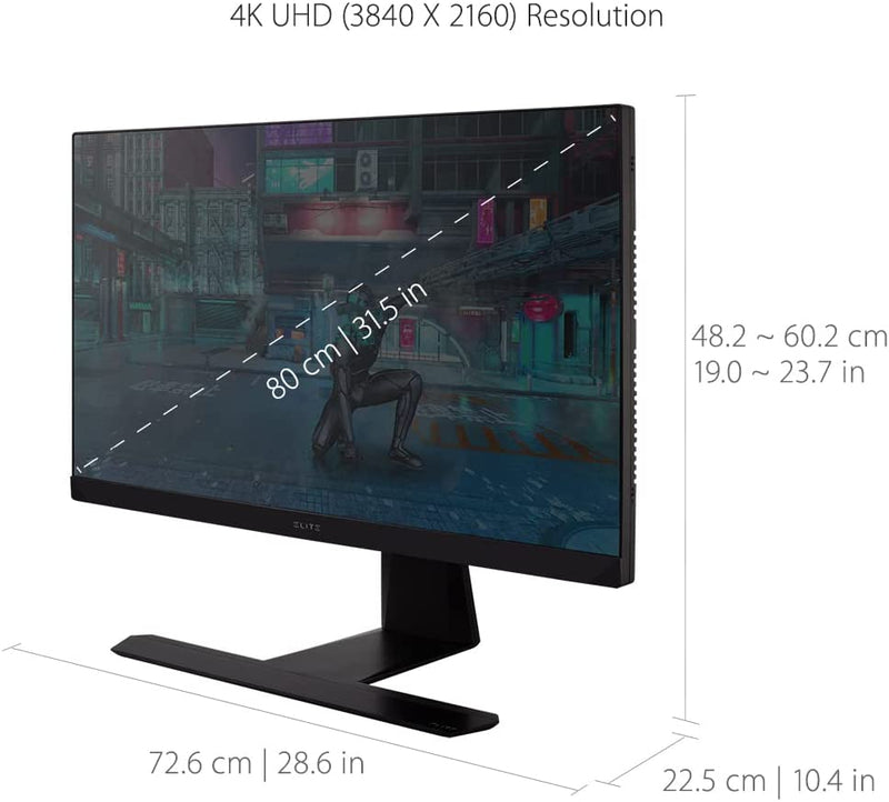 Viewsonic Elite XG320U 32" UHD 4K FreeSync Premium Pro 150Hz 1MS VESA DisplayHDR 600 IPS W-LED Gaming Monitor