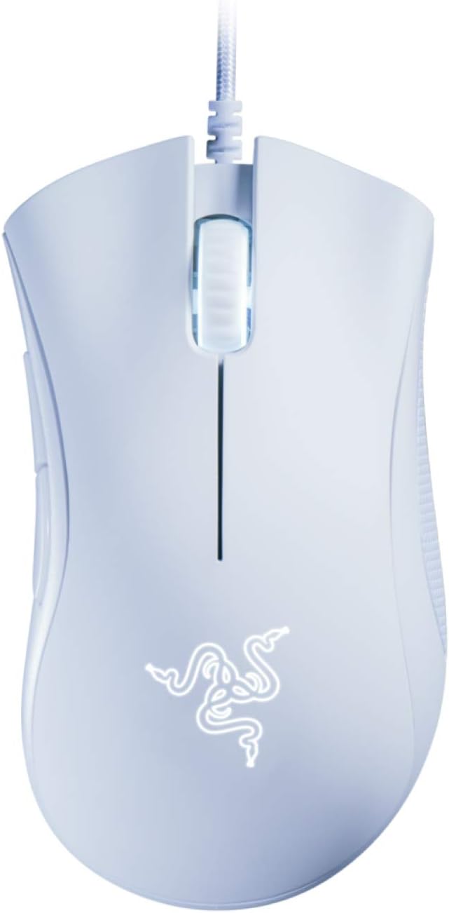 Razer RZ01-03850200-R3M1 DeathAdder Essential White Edition - Ergonomic Wired Gaming Mouse - FRML Packaging