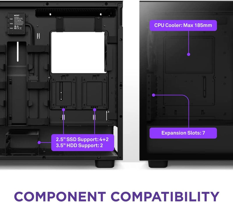 NZXT CM-H71EB-02 2023 V2 H SERIES H7 ELITE 2023 V2 EDITION ATX MID TOWER CASE. ALL BLACK