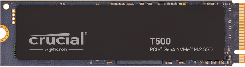 Crucial CT2000T500SSD8 T500 2TB Gen4 NVMe SSD - 7400/7000 MB/s R/W 1200TBW 1440K IOPs 1.5M hrs MTTF DirectStorage Acronis True Image Adobe Creative Cloud