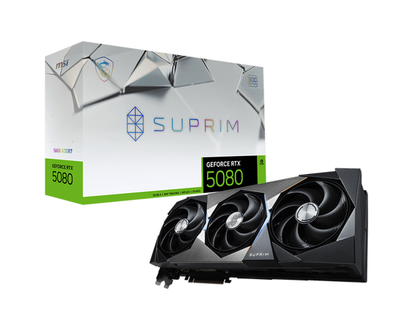 MSI GeForce RTX 5080 16G SUPRIM SOC Gaming Graphics Card