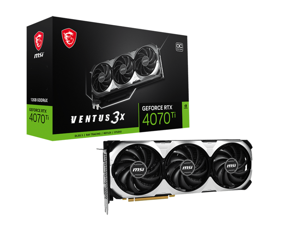 MSI GeForce RTX 4070 Ti VENTUS 3X 12G OCV1 Gaming Graphics Card