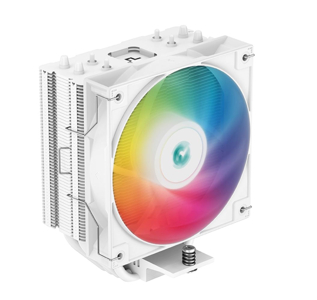 DeepCool R-AG400-WHANMC-G-2 AG400 ARGB WHITE Single Tower CPU Cooler, TDP 220W, 120mm Static ARGB Fan, Direct-Touch Copper Heat Pipes, Intel LGA1700/AMD AM5 Support