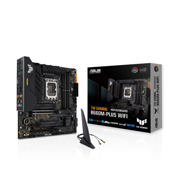 Asus TUF GAMING B660M-PLUS WIFI Motherboard. Intel B660, DDR5, LGA1700, Micro-ATX