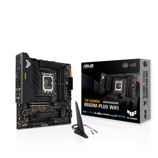 Asus TUF GAMING B660M-PLUS WIFI Motherboard. Intel B660, DDR5, LGA1700, Micro-ATX