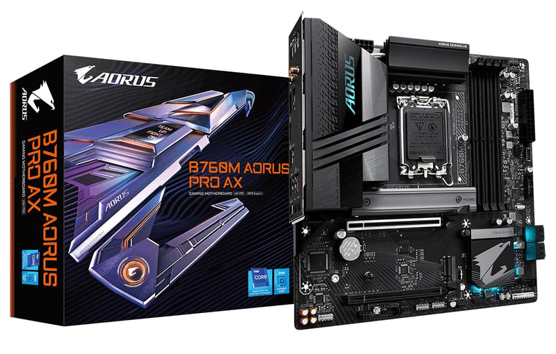 Gigabyte B760M AORUS PRO AX DDR5 LGA1700 Micro-ATX Motherboard