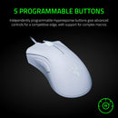 Razer RZ01-03850200-R3M1 DeathAdder Essential White Edition - Ergonomic Wired Gaming Mouse - FRML Packaging
