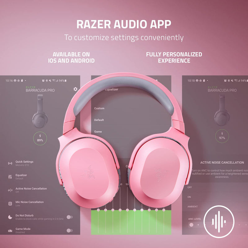 Razer RZ04-04430300-R3M1 Barracuda X-Wireless Multi-Platform Gaming and Mobile Headset-Quartz Pink-FRML Packaging
