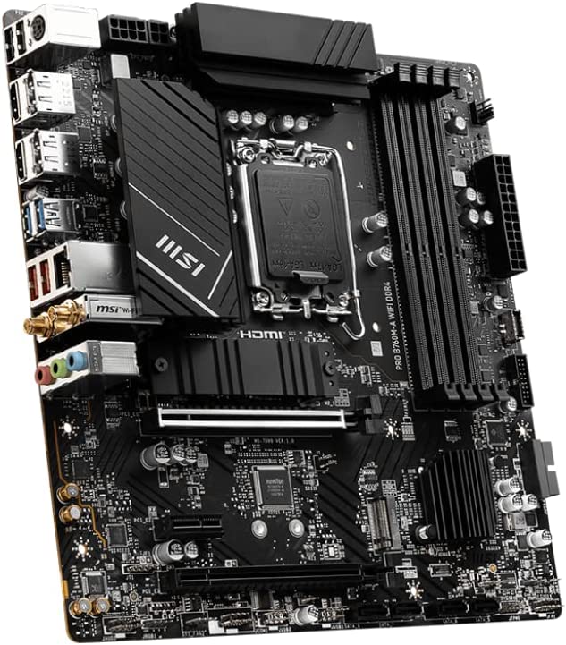MSI PRO B760M-A WIFI DDR4 Intel B760 LGA 1700 Micro ATX Motherboard