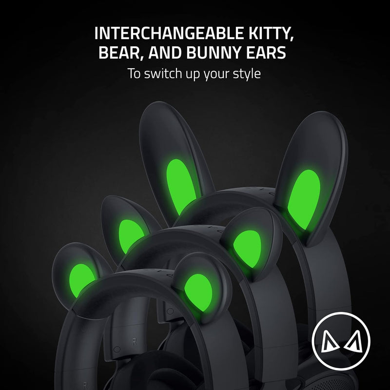 Razer RZ04-04510100-R3M1 Kraken Kitty V2 Pro - Wired RGB Headset with Interchangeable Ears - Black - FRML Packaging