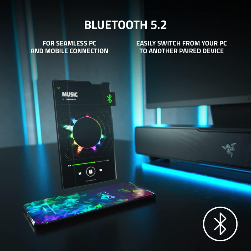 Razer RZ05-03920100-R3U1 Leviathan V2 - PC Gaming Sound Bar with Subwoofer - US/CAN + AUS/NZ Packaging (SP12N+SP-501A)