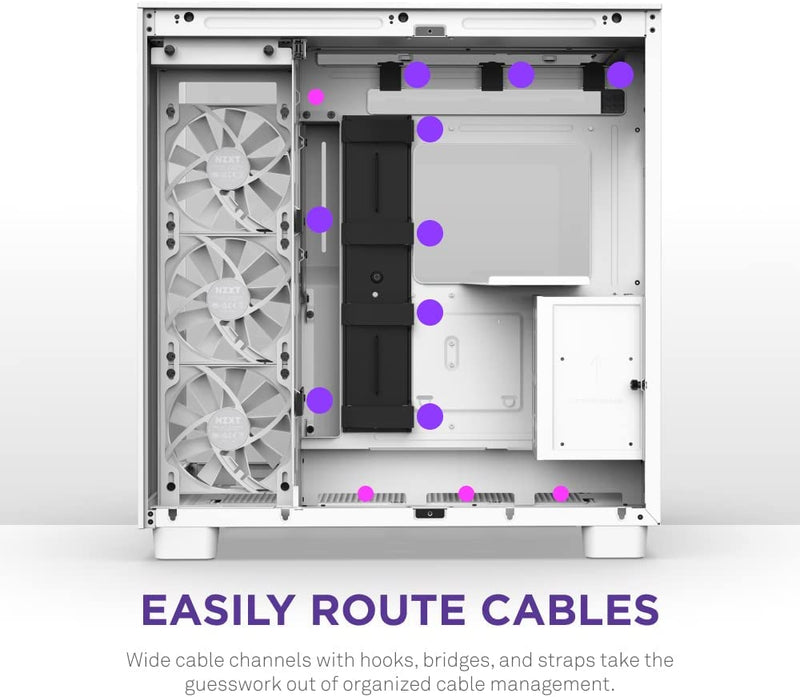 NZXT CM-H91FW-01 H9 FLOW EDITION ATX MID TOWER CASE. ALL WHITE