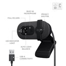 Logitech 960-001587 Brio 100 Full HD 1080p webcam with auto-light balance, integrated privacy shutter, and built-in mic