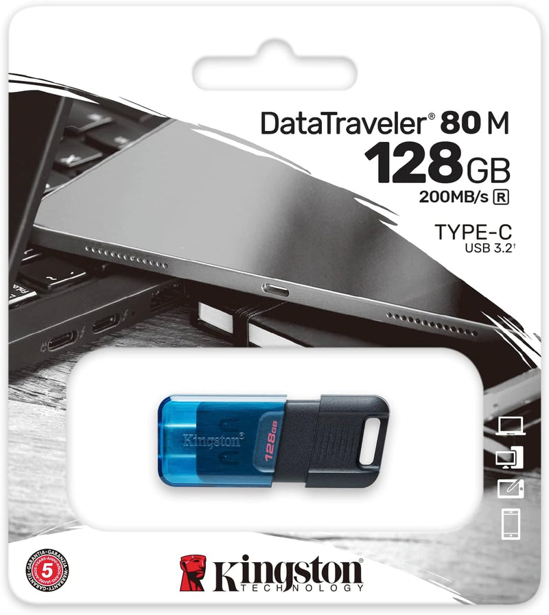 Kingston DT80M/128GB DataTraveler 80 M USB-C Flash Drive