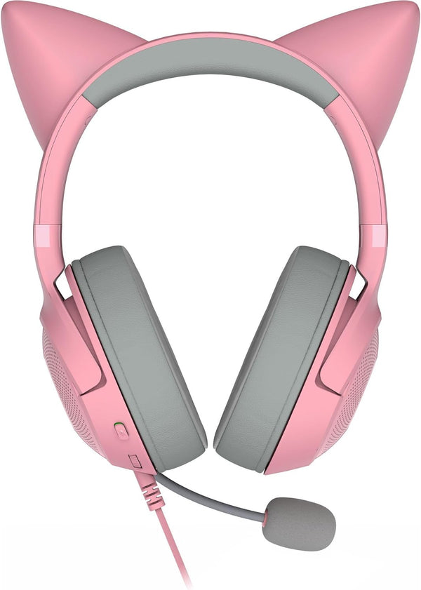 Razer RZ04-04730200-R3M1 Kraken Kitty V2 - USB Headset with RGB Kitty Ears - Quartz Edition - FRML Packaging