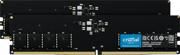Crucial CT2K32G56C46U5 64GB (2x32GB) DDR5 UDIMM 5600MHz CL46 Desktop PC Memory