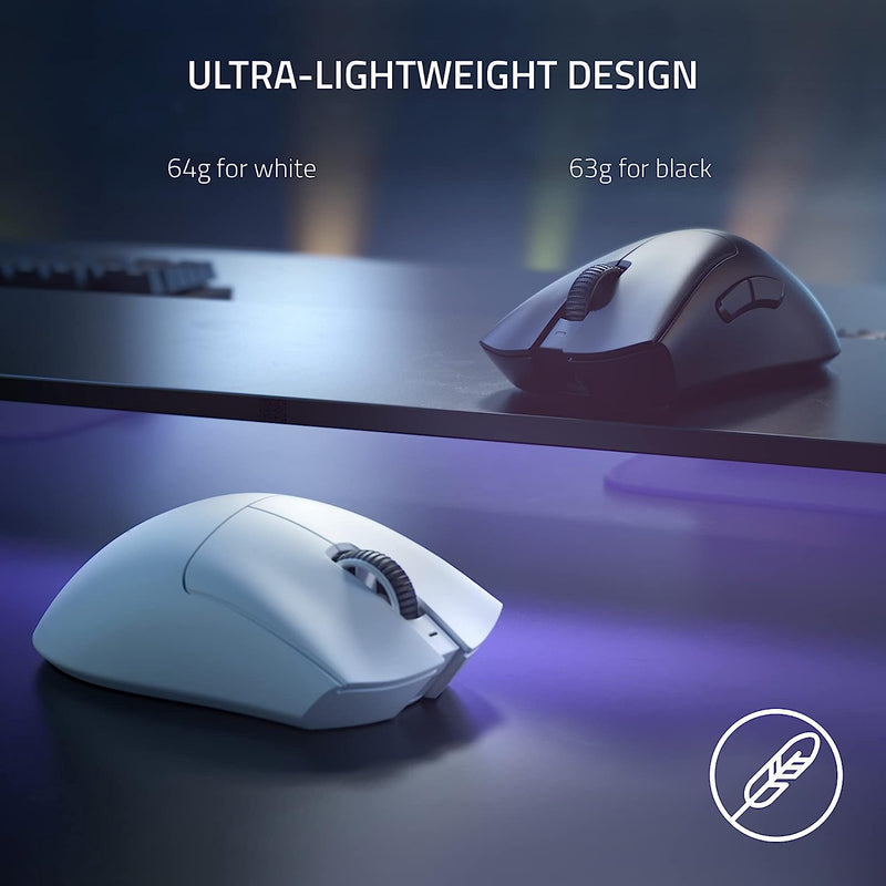 Razer RZ01-04630200-R3A1 DeathAdder V3 Pro - Ergonomic Wireless Gaming Mouse - White Edition - AP Packaging
