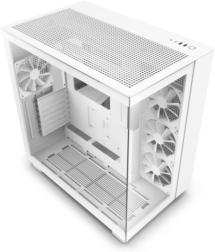 NZXT CM-H91FW-01 H9 FLOW EDITION ATX MID TOWER CASE. ALL WHITE