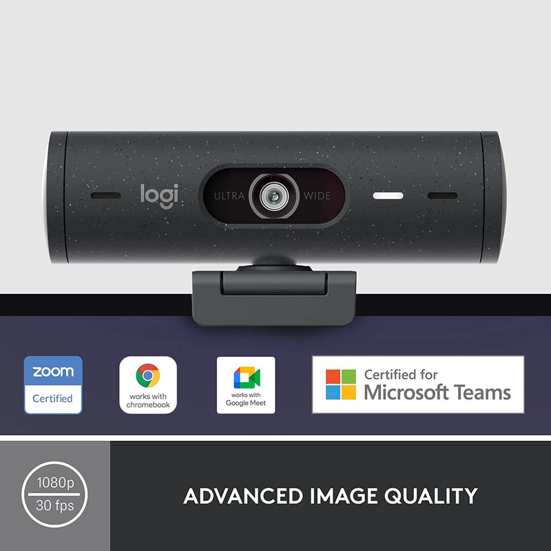 Logitech 960-001423 BRIO 500 Full HD USB-C Webcam Graphite