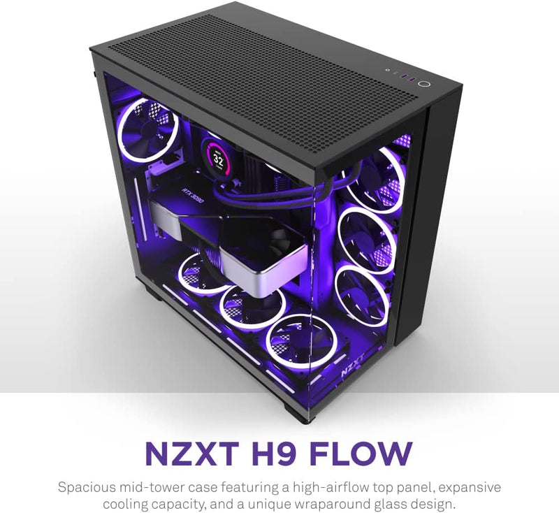 NZXT CM-H91FB-01H9 FLOW EDITION ATX MID TOWER CASE. ALL BLACK