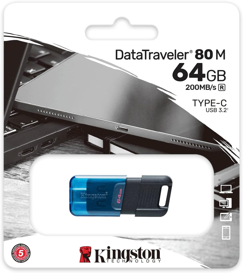 Kingston DT80M/64GB DataTraveler 80 M USB-C Flash Drive