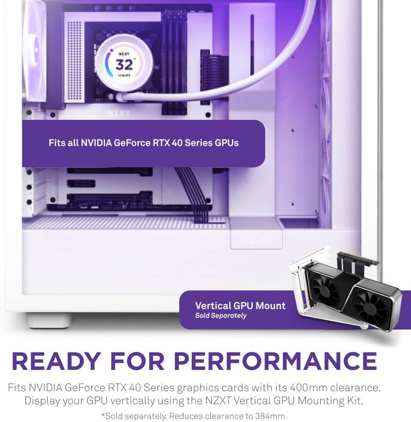 NZXT CM-H71EW-02 2023 V2 H SERIES H7 ELITE 2023 V2 EDITION ATX MID TOWER CASE. ALL WHITE