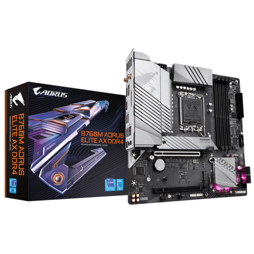 Gigabyte B760M AORUS ELITE AX DDR4 LGA1700 Micro-ATX Motherboard