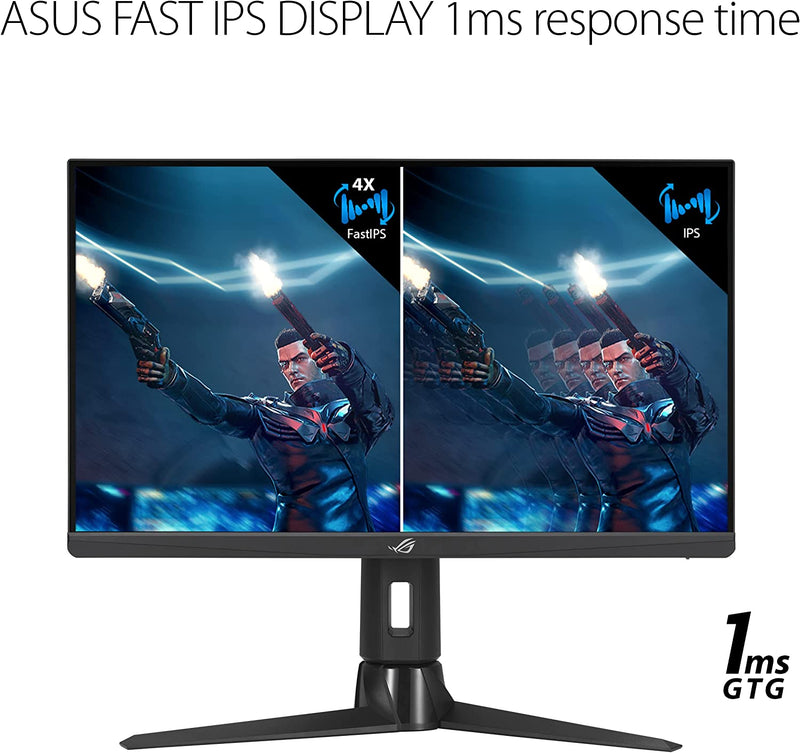 Asus ROG Strix XG259CM Gaming Monitor – 25 inch (24.5 inch viewable) 1920x1080, 240Hz (Above 144Hz), 1ms (GTG), Fast IPS, Extreme Low Motion Blur Sync, USB Type-C, 120% sRGB, G-Sync compatible*, KVM support, tripod socket