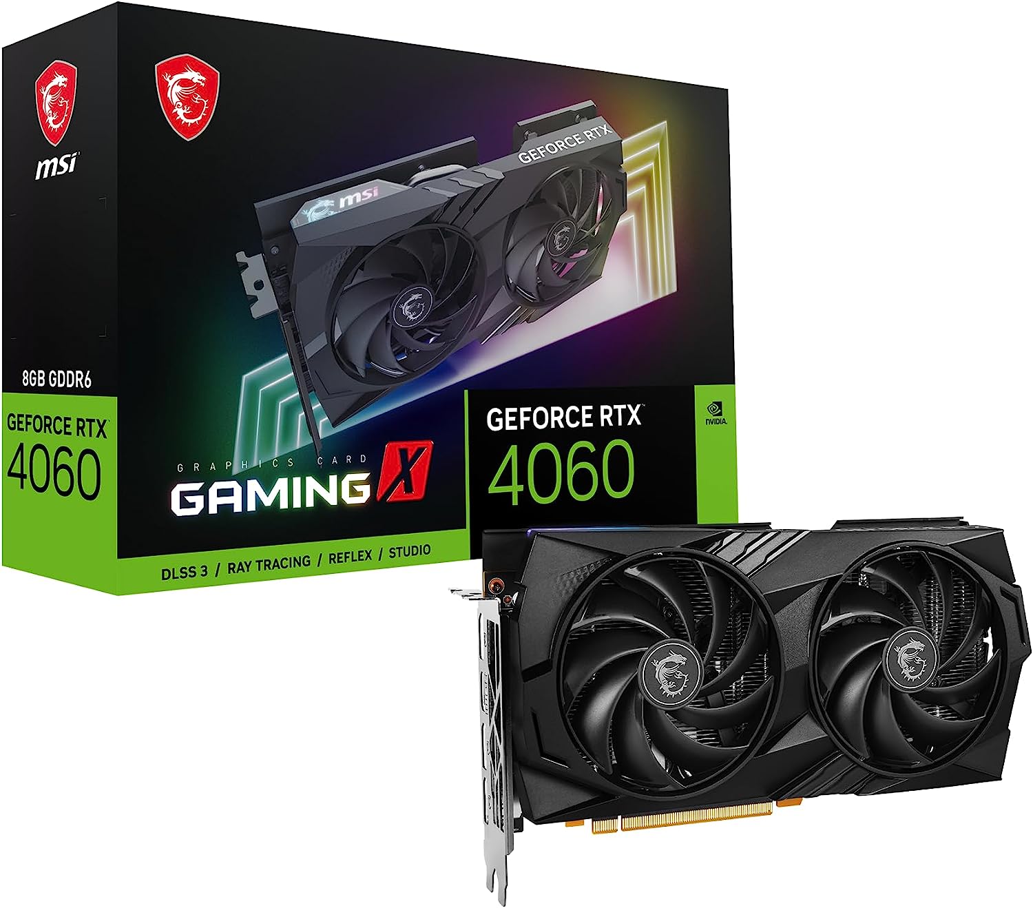 MSI GeForce RTX 4060 GAMING X 8G Graphics Card