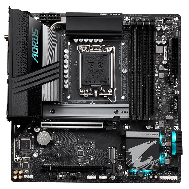 Gigabyte B760M AORUS PRO AX DDR5 LGA1700 Micro-ATX Motherboard