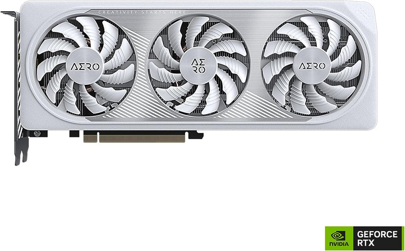 Gigabyte GV-N4060AERO OC-8GD GeForce RTX 4060 AERO OC 8G Gaming Graphics Card. White