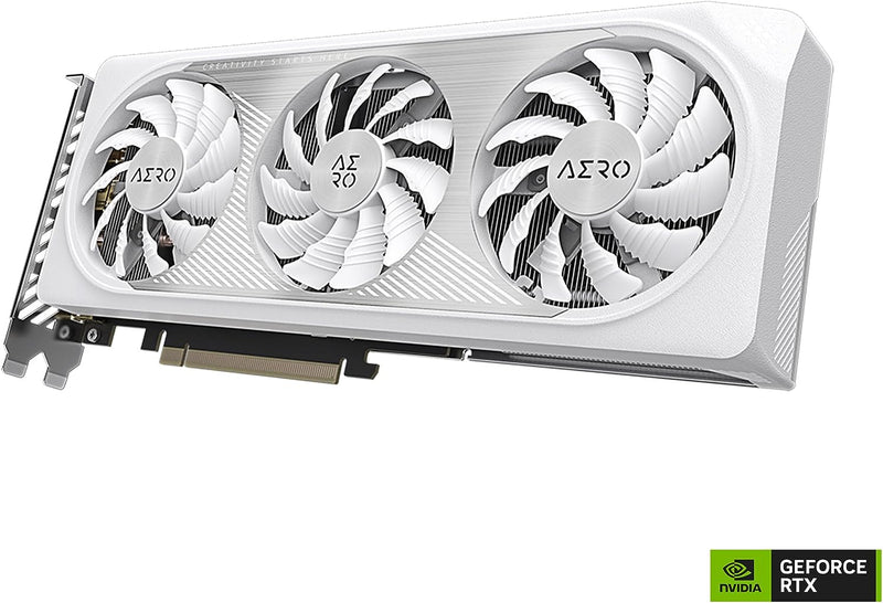 Gigabyte GV-N4060AERO OC-8GD GeForce RTX 4060 AERO OC 8G Gaming Graphics Card. White
