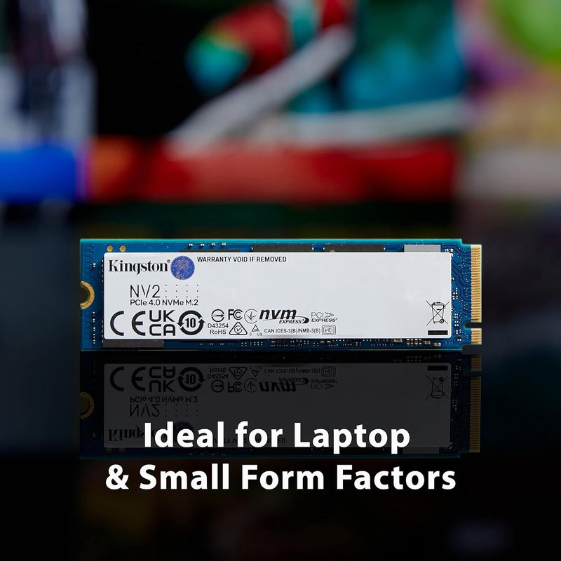 Kingston SNV2S/250G NV2 250GB M.2 NVMe PCIe Gen4 SSD. Up to 3,500MB/s read, 2,100MB/s write