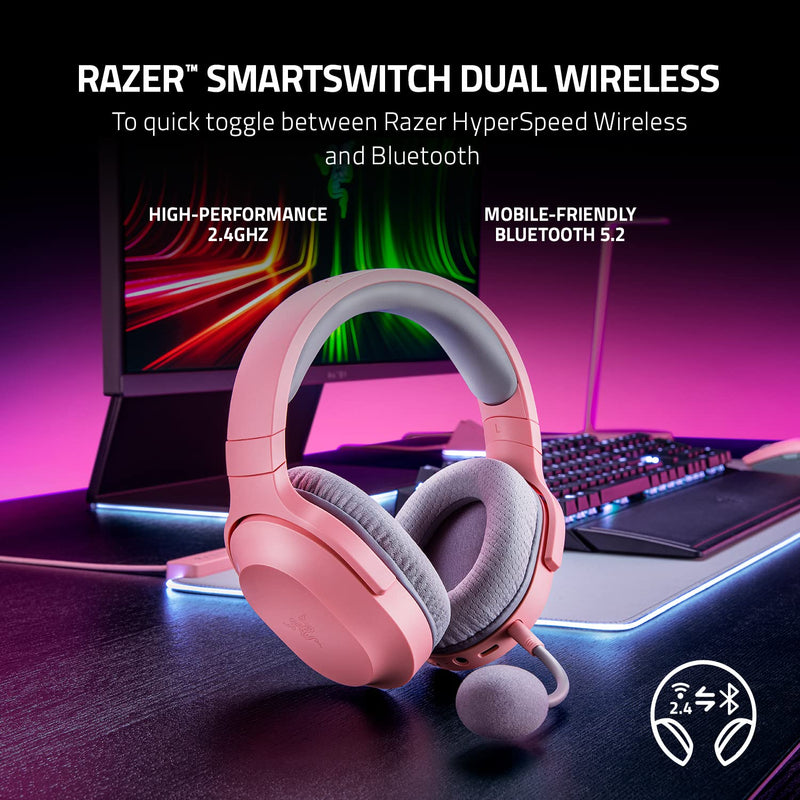 Razer RZ04-04430300-R3M1 Barracuda X-Wireless Multi-Platform Gaming and Mobile Headset-Quartz Pink-FRML Packaging