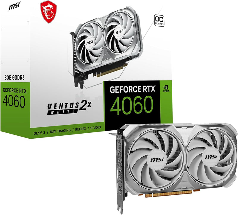 MSI GeForce RTX 4060 VENTUS 2X WHITE 8G OC Graphics Card