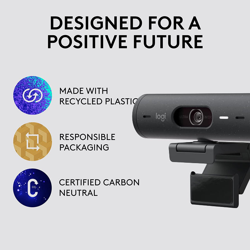 Logitech 960-001423 BRIO 500 Full HD USB-C Webcam Graphite