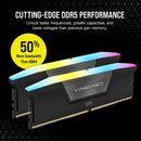 Corsair CMH64GX5M2B6400C32 VENGEANCE® RGB 64GB (2x32GB) DDR5 DRAM 6400MT/s CL32 Memory Kit — Black
